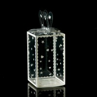 Складная прозрачная коробка из PVC, для упаковки подарков, «Сердце», 12×7×7 см