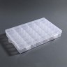 Органайзер для хранения мелочей, 36 ячеек, 27.3×17.5×4.5 см, прозрачный