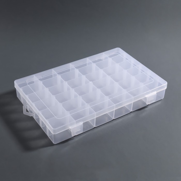 Органайзер для хранения мелочей, 36 ячеек, 27.3×17.5×4.5 см, прозрачный