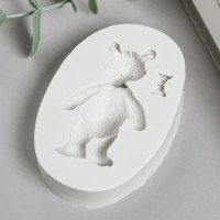 Молд силикон "Мишка и бантик"  1,9х5,8х8 см