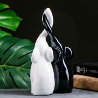 Фигура "Пара слонов"  9х15х25см   чёрный/белый,