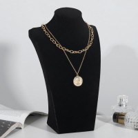 Бюст для украшений QF, 18×12×30 см, чёрный