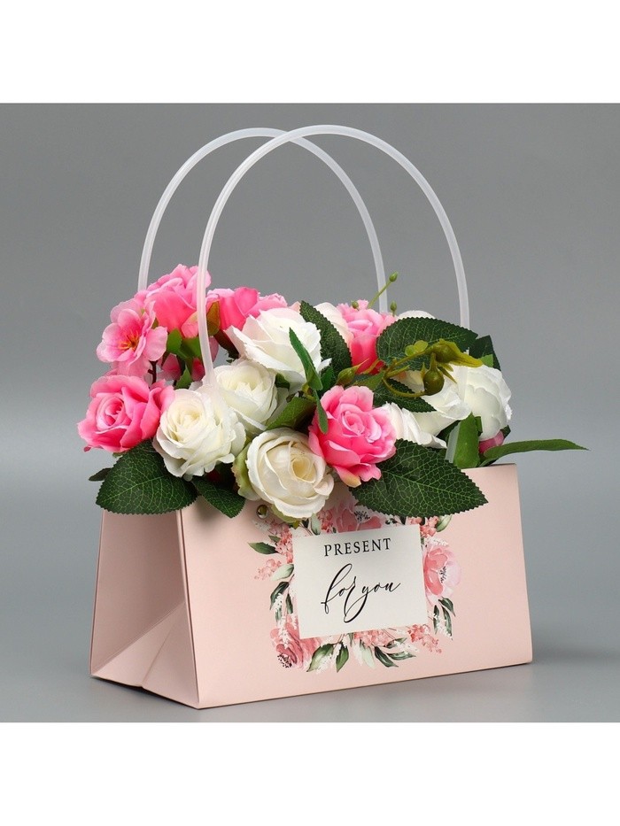 Пакет для цветов For you dear, 24×12×12 см