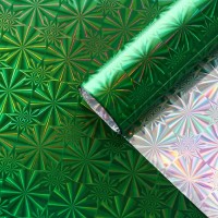 Пленка голография, зелёный, 70×100 см, рисунок МИКС