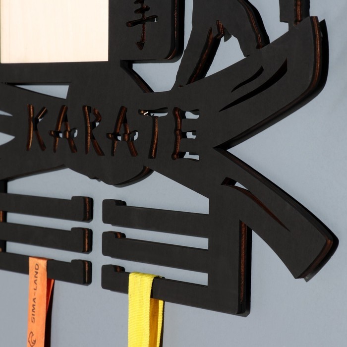 Медальница с фото "Карате" чёрный цвет, 47х27,5 см Медальница с фото "Карате" чёрный цвет, 47х27,5 см