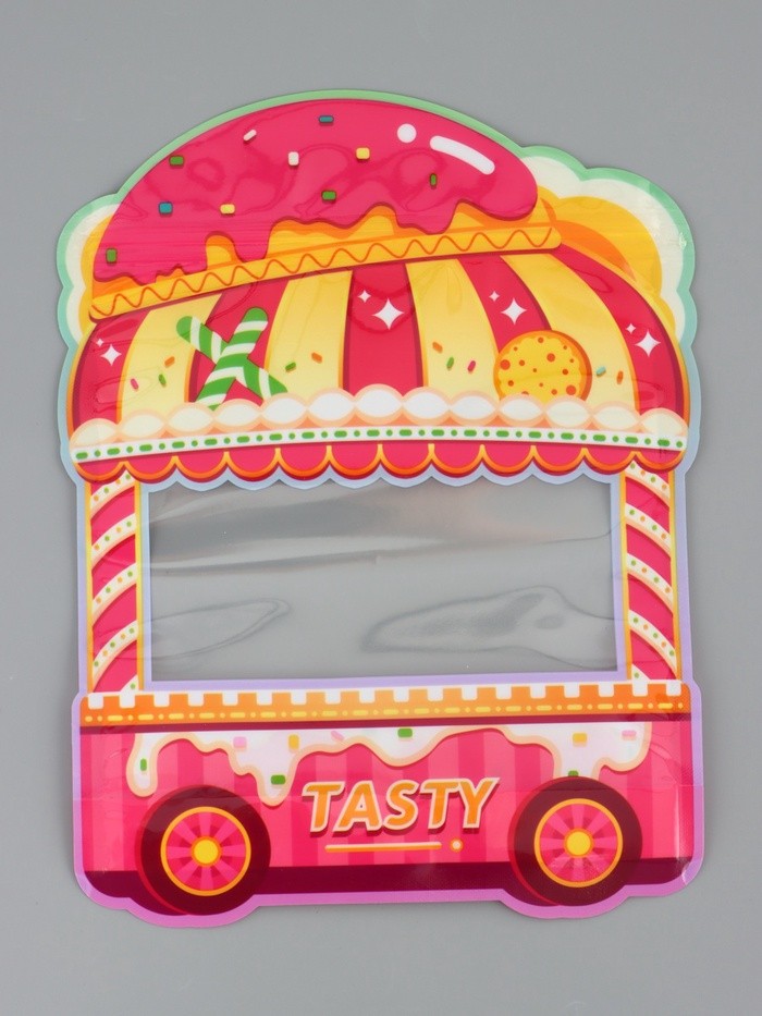 Пакет подарочный, "Сладости", с zip-lock застежкой, 18x18,5+4,5см