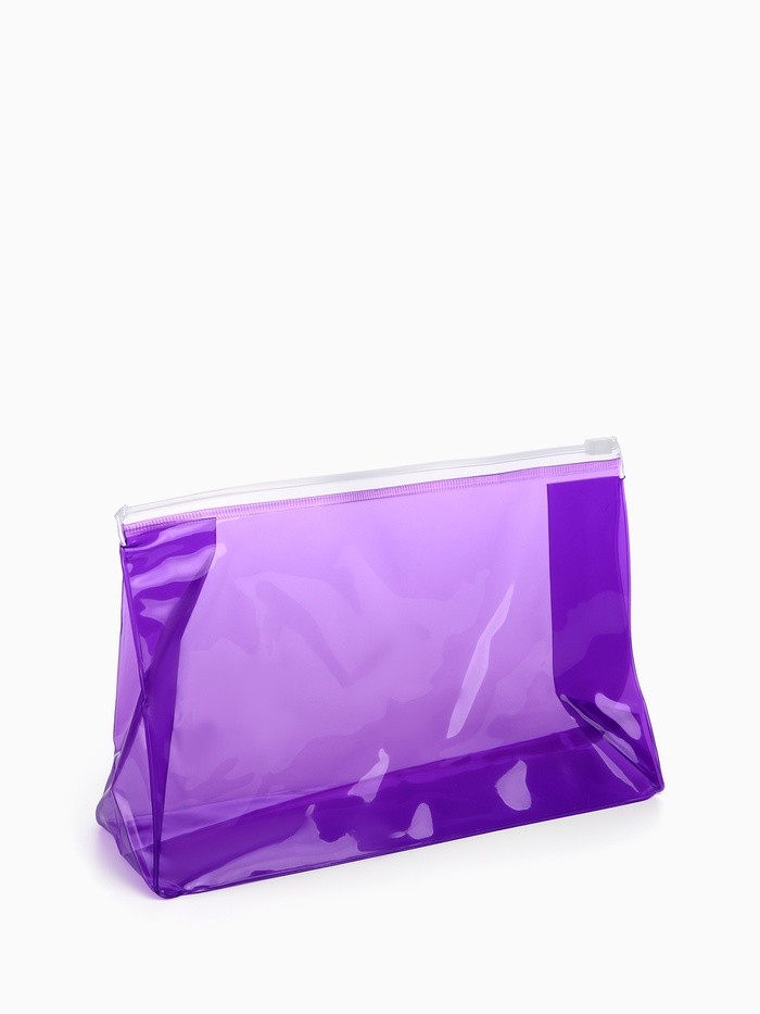 Косметичка для бассейна с застёжкая зип-лок, фиолетовая/прозрачная