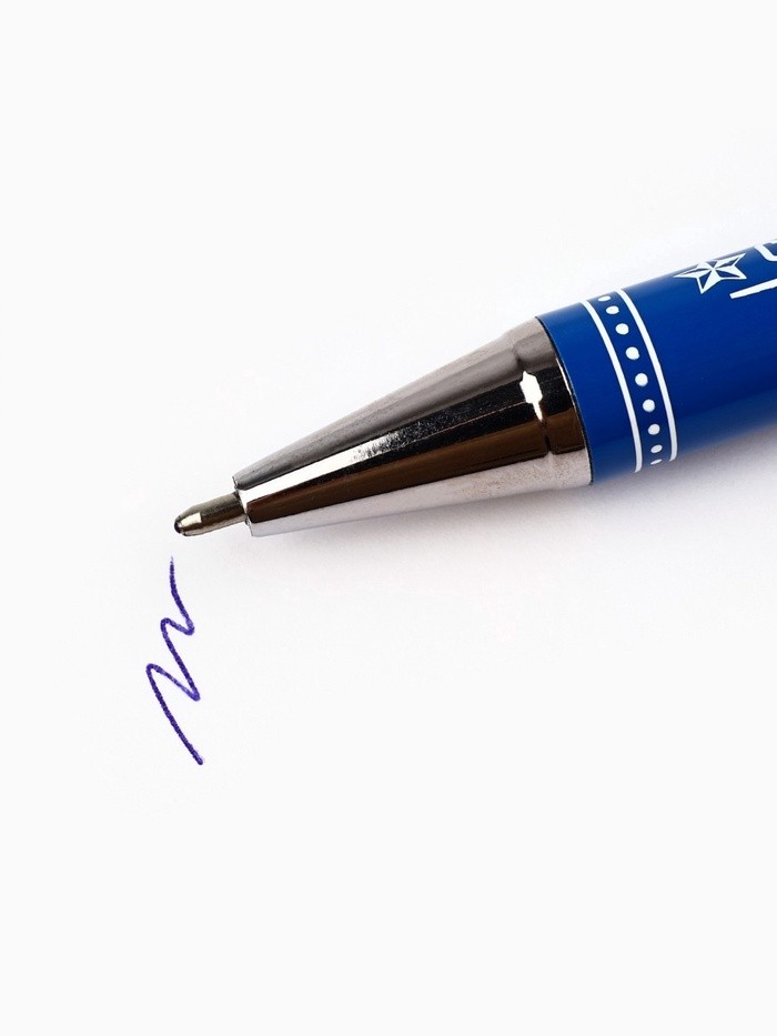 Ручка шариковая, на открытке, металл, 1 мм «С 23 февраля»