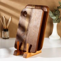 Подставка для разделочных досок, крышек и тарелок Adelica, 17×13×13 см, пропитана минеральным маслом, дерево берёза