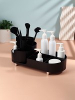 Органайзер для хранения косметики «ELIS», 9 секций, вращающийся, 34.5×14.7×14.3 см, чёрный