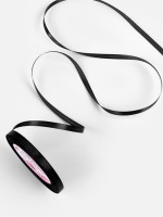 Лента атласная, 6 мм, 23±1 м, чёрная №39