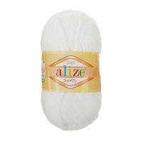 Пряжа "Softy" 100% микрополиэстер 115м/50гр (55 белый)