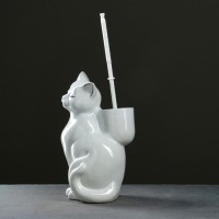 Подставка под ёрш «Кошка» с ёршиком, 20×18×37 см