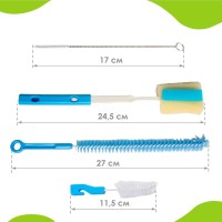 Ершики для детских бутылочек и сосок Крошка Я, 5 предметов, МИКС