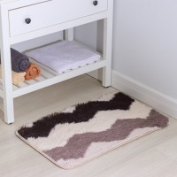 Коврик Доляна «Зиг-заг», 50×80 см, коричневый