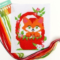 Вышивка крестиком для детей «Котёнок», набор для творчества, 25 х 20 см