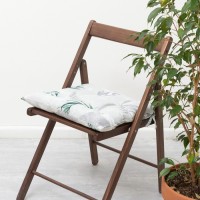 Подушка на стул «Доляна» Tropics, 42×42×7 см, серая