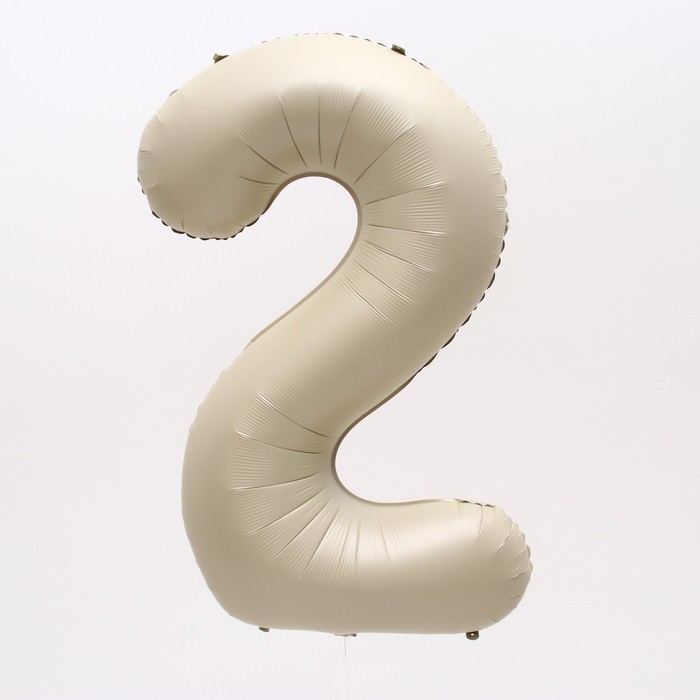 Шар фольгированный 40" Цифра 2, цвет «Взбитые сливки» Шар фольгированный 40" Цифра 2, цвет «Взбитые сливки»