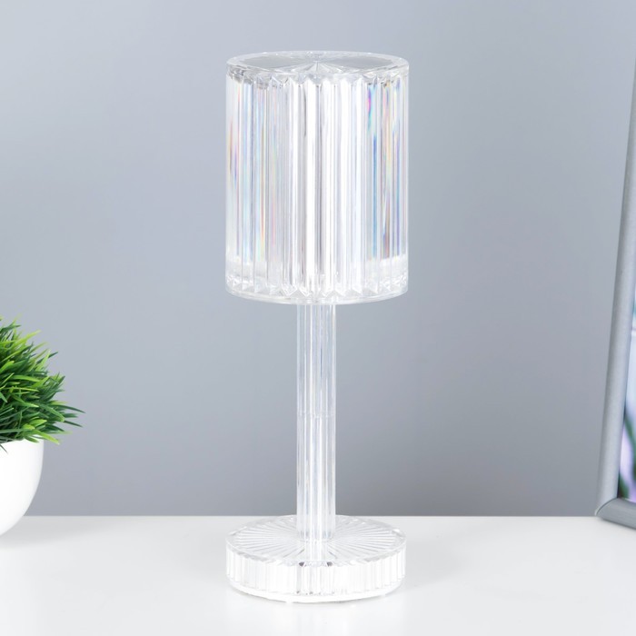 Настольная лампа с ПДУ "Джус" LED 16 цветов RGB USB 8,5x8,5x25 см RISALUX