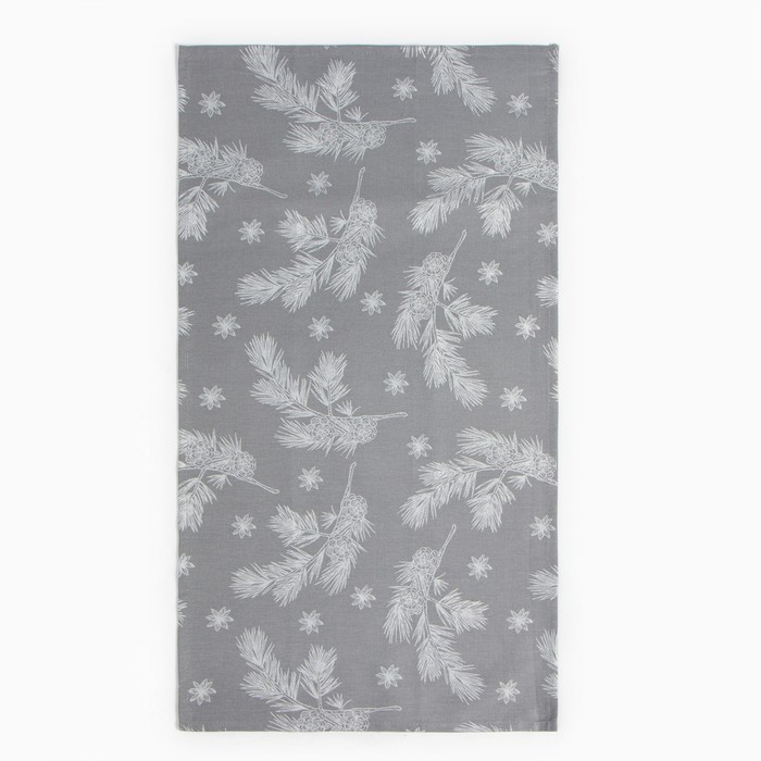 Полотенце новогоднее "Этель" «Серебряные ветки», 40х73 см, саржа 190 г/м2