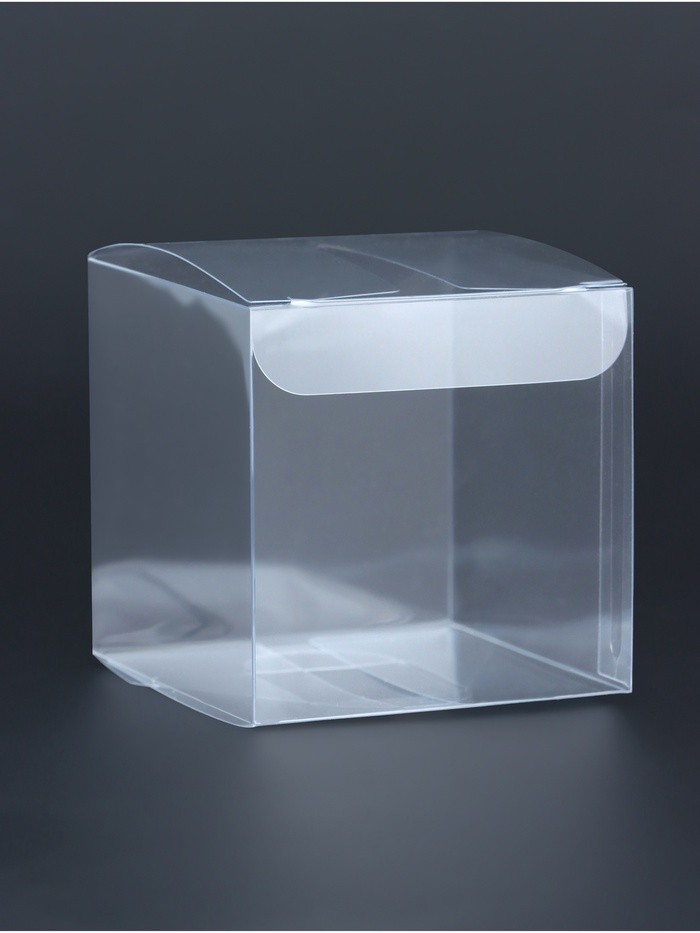 Складная прозрачная коробка из PVC, для упаковки подарков, 7×7×7 см