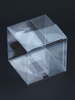 Складная прозрачная коробка из PVC, для упаковки подарков, 7×7×7 см