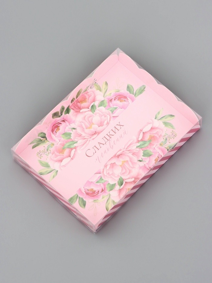 Коробка для печенья «Сладких мгновений», 14×10.5×2.5 см