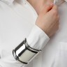 Браслет манжета «Изгиб», цвет серебро