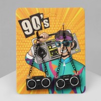 Серьги ассорти «Магнитофон» на цепочках, цвет чёрно-серебряный