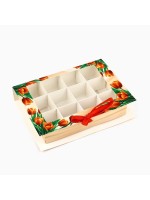 Коробка под 12 конфет с ячейками «Подарок для тебя» 18.5×13.5×3.5 см