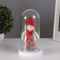 Ночник колба «Ангел»  LED 3хААА красный 11х11х22,5см