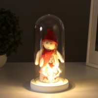 Ночник колба «Ангел»  LED 3хААА красный 11х11х22,5см