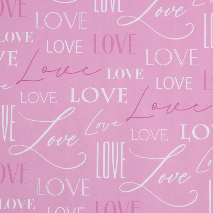 Бумага крафт цветная односторонняя «Love», 50 х 70 см