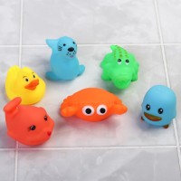 Набор резиновых игрушек для игры в ванной «Малыши 2», пищалки, 6 шт., цвет МИКС