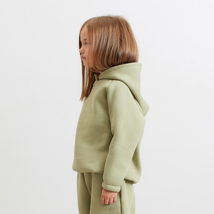 Худи детское MINAKU: Basic Line KIDS цвет оливковый, рост 104