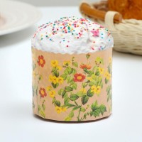 Форма бумажная для кекса, маффинов и кулича "Розы" 60х45 мм (фасовка 2000 шт)