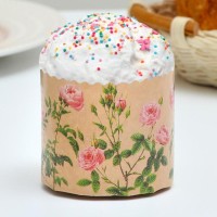 Форма бумажная для кекса, маффинов и кулича "Розы" 60х45 мм (фасовка 2000 шт)