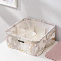 Органайзер для хранения Доляна «Мрамор», 6 отделений, 28.5×28.5×12 см, цвет серый