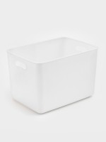 Контейнер для хранения с ручками LaDо́m «Натурэль», 36×25×24.5 см, белый