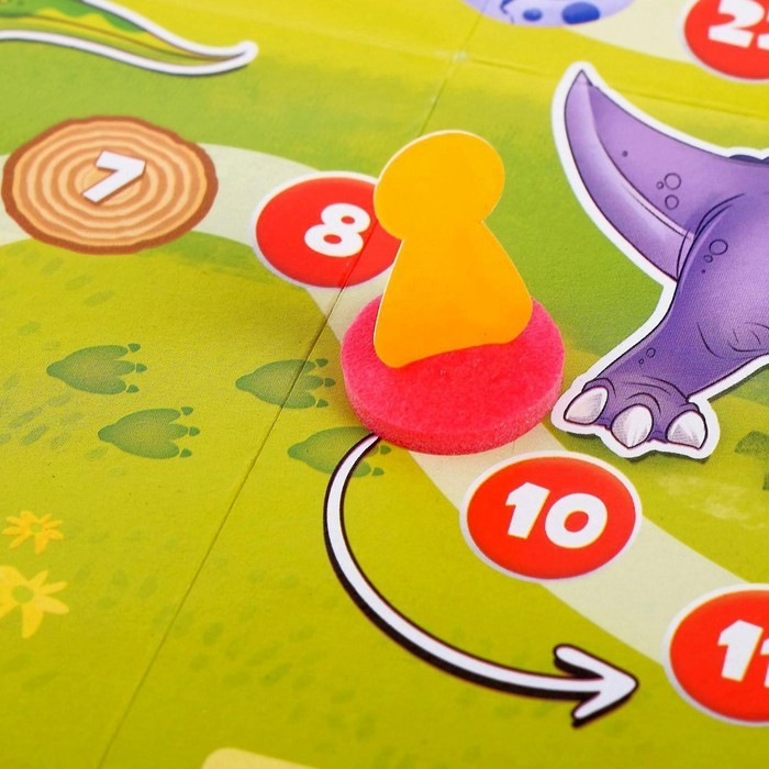 Настольная игра-бродилка «Мир динозавров», 3+