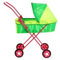 Коляска кукольная №1, цвет лимонный/зелёный