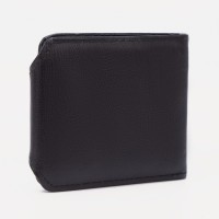 Портмоне на кнопке, цвет чёрный