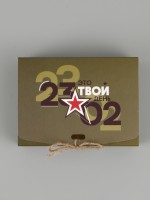Коробка подарочная, упаковка, «23 февраля», 16.5×12×5 см
