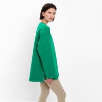 Свитшот женский MINAKU: Casual Collection, зелёный, размер 42