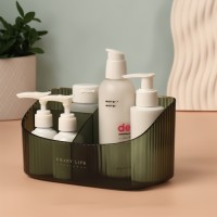 Органайзер для хранения «GREEN», 3 секции, 18.5×9.5×10 см, полупрозрачный, зелёный