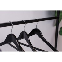 Плечики - вешалки для одежды LaDо́m Bois, 3 шт., с перекладиной, широкие плечики, сорт А, 44.5×1.2×23 см, дерево