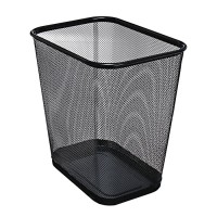 Корзина для бумаг Calligrata, 14 л, сетка, металлическая, прямоугольная, чёрный