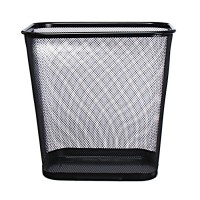 Корзина для бумаг Calligrata, 14 л, сетка, металлическая, прямоугольная, чёрный