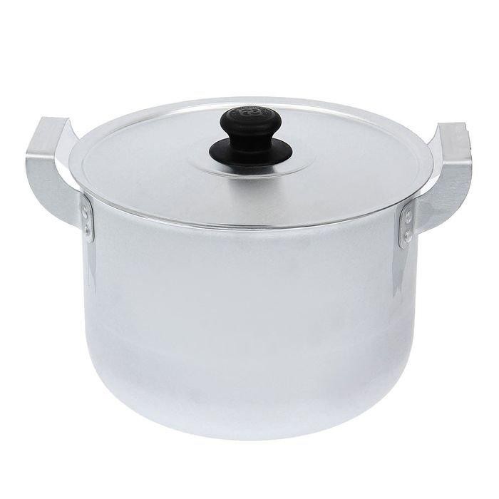 Кастрюля, 2,5 л, глубокая, металлическая крышка, цвет хромированный