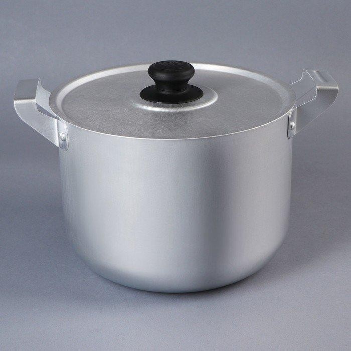 Кастрюля, 2,5 л, глубокая, металлическая крышка, цвет хромированный